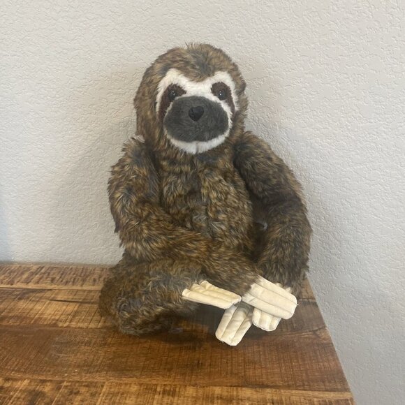 Melissa & Doug SLOTH 17" Realistic Plush Vinyl Claws Stuffed Animal hugging - Picture 2 of 10
